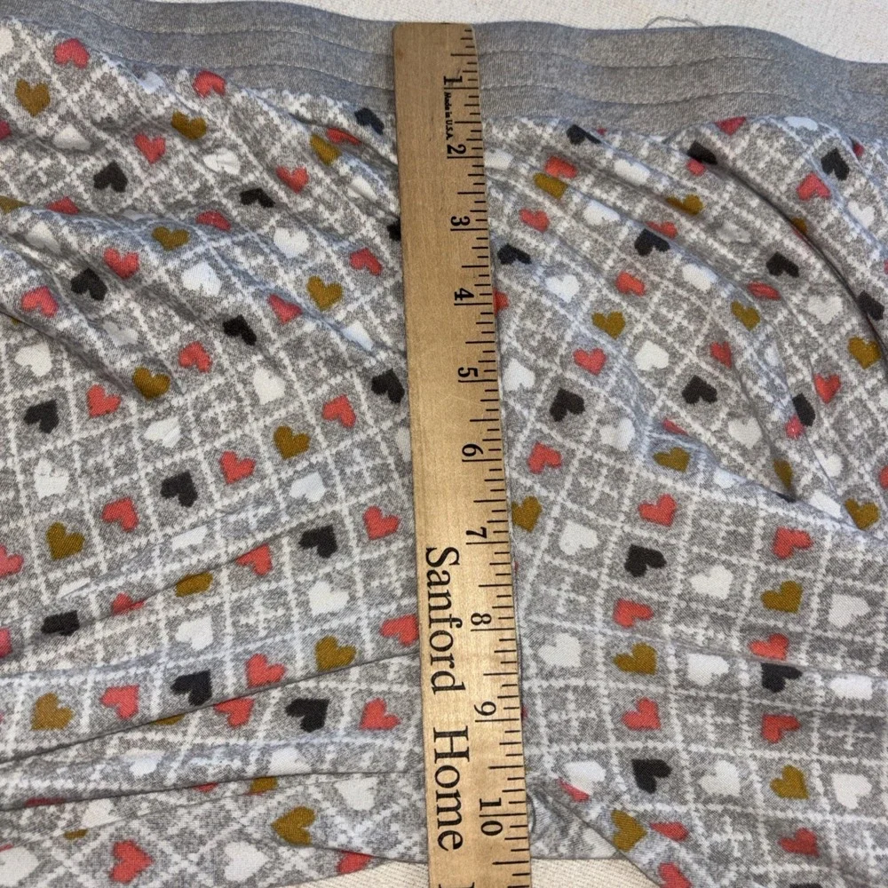 Cuddl Duds Two Pc Pajamas Top Pants Heart Print Women's Size‎ M